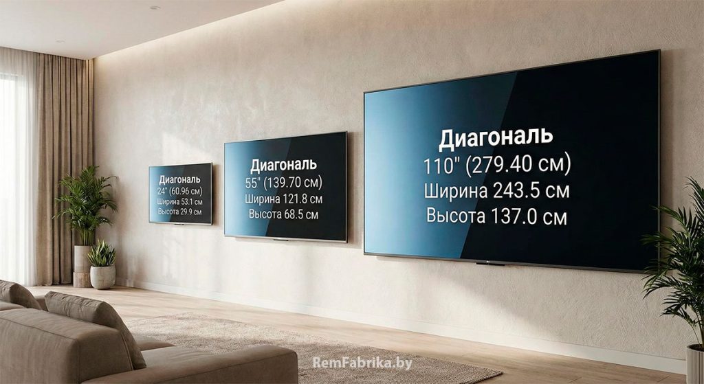 Большие диагонали телевизоров