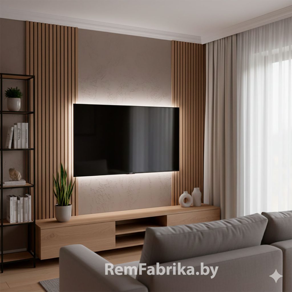 Подходящий размер диагонали телевизора в ТВ зоне