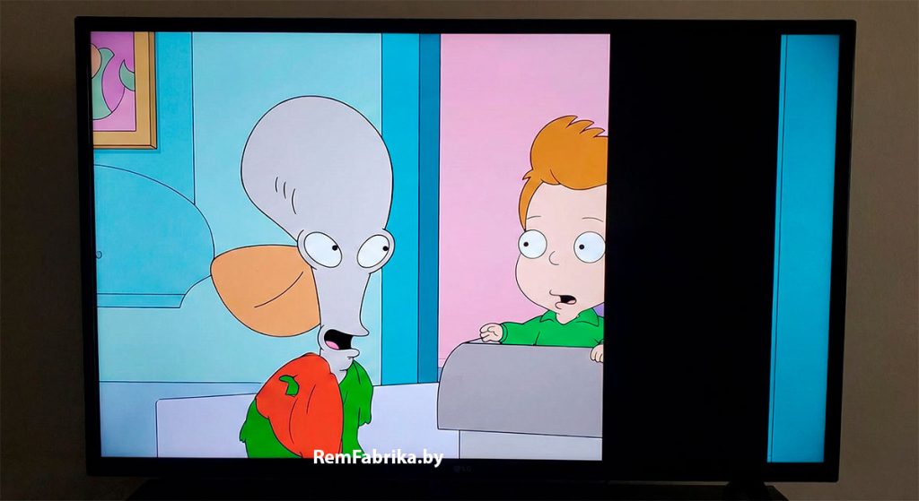 Широкая полоса на экране